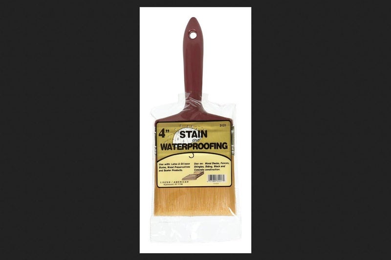 Linzer 3121 0400 Stain and Waterproofing Brush, 4 Inch